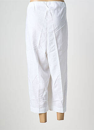 Pantacourt taille haute taille haute blanc KJBRAND femme