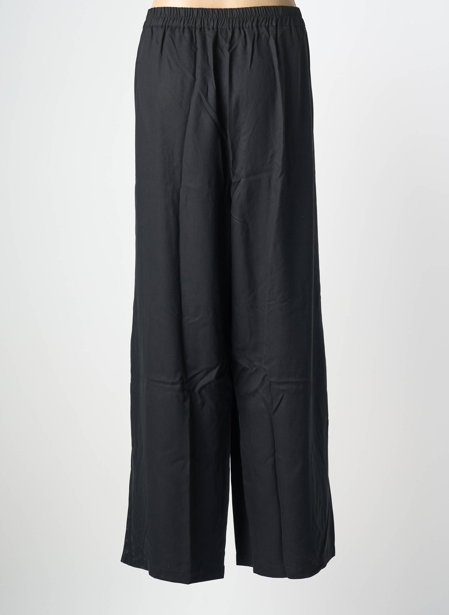 Pantalon droit tissage popeline taille normale noir SHEEGO femme