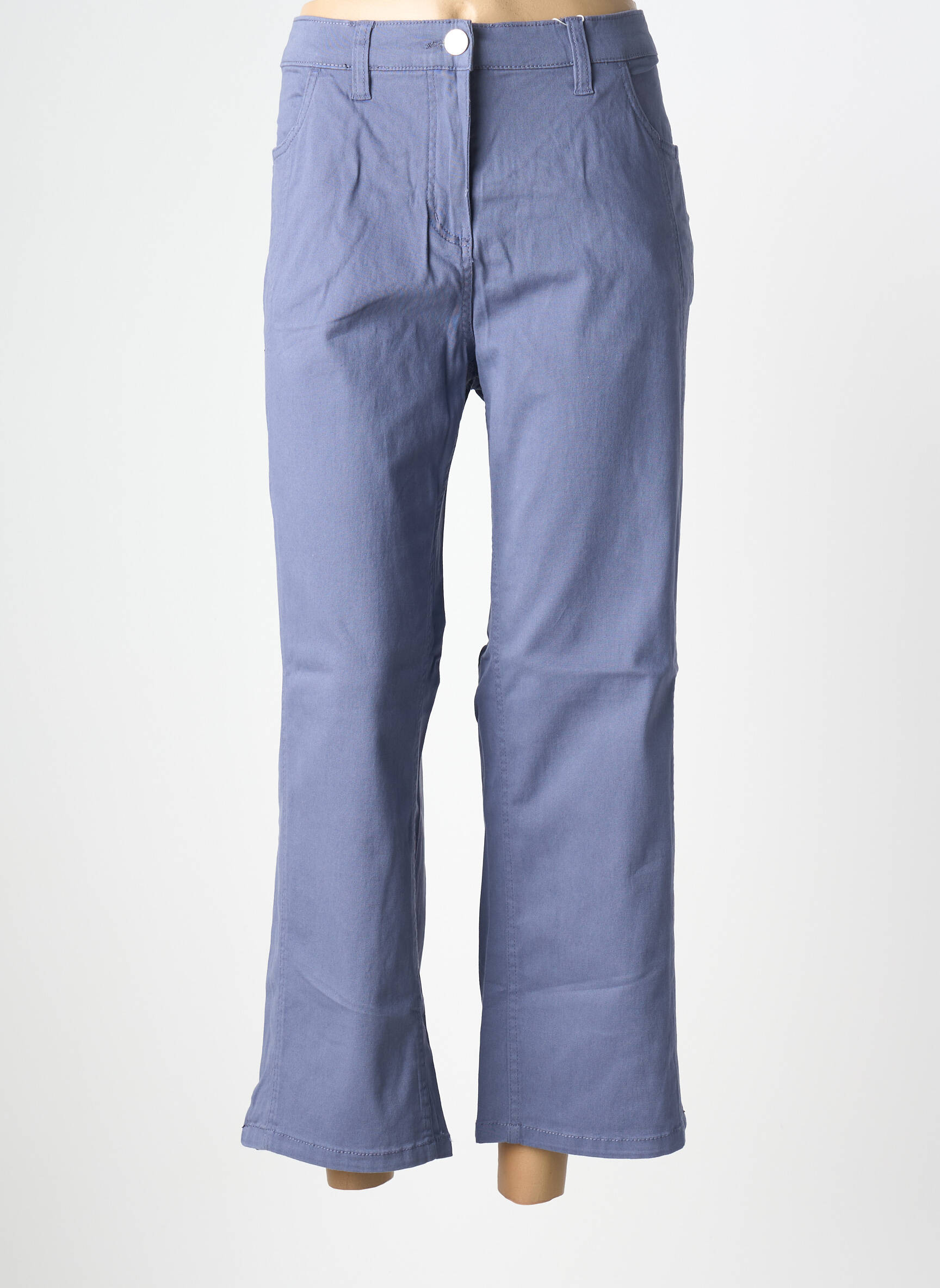 Pantalon droit stretch taille normale bleu SHEEGO femme