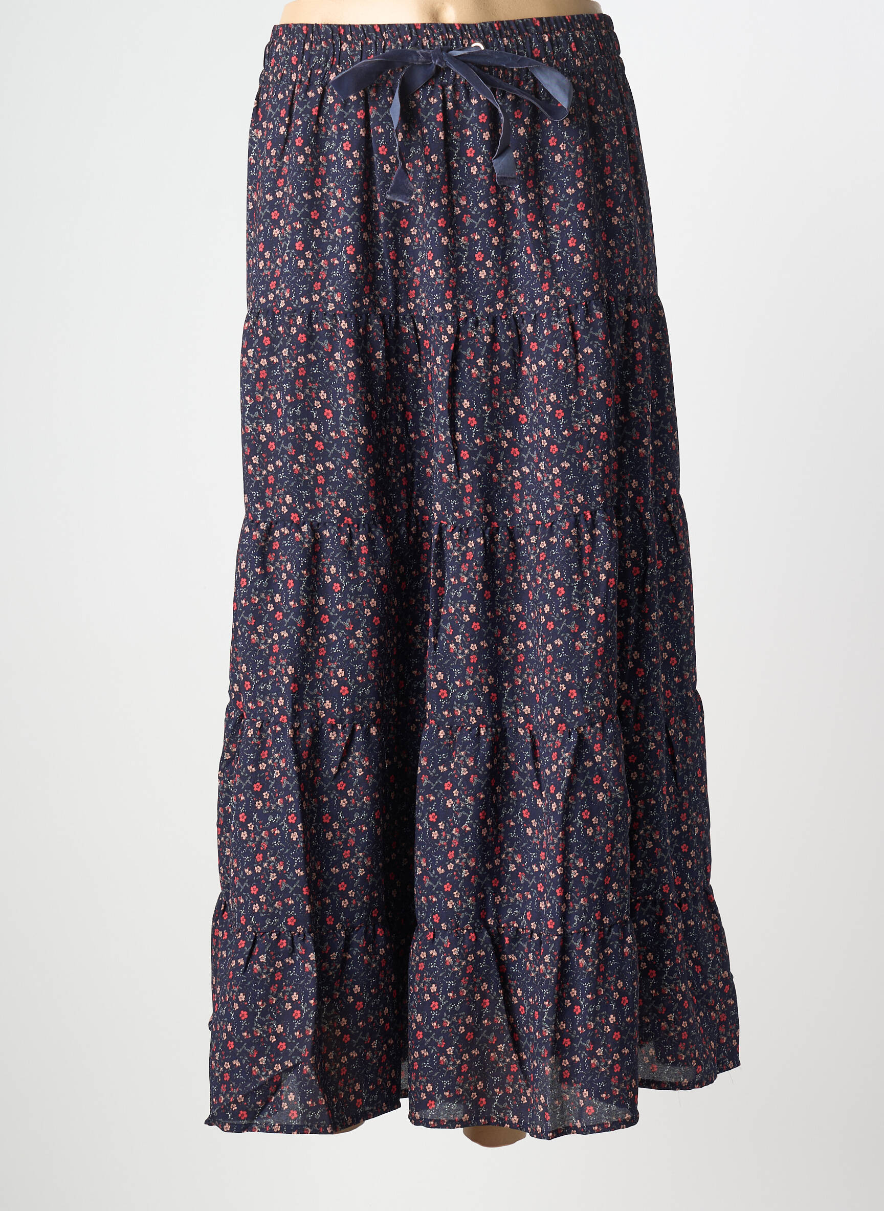Jupe longue doublure bleu SHEEGO femme