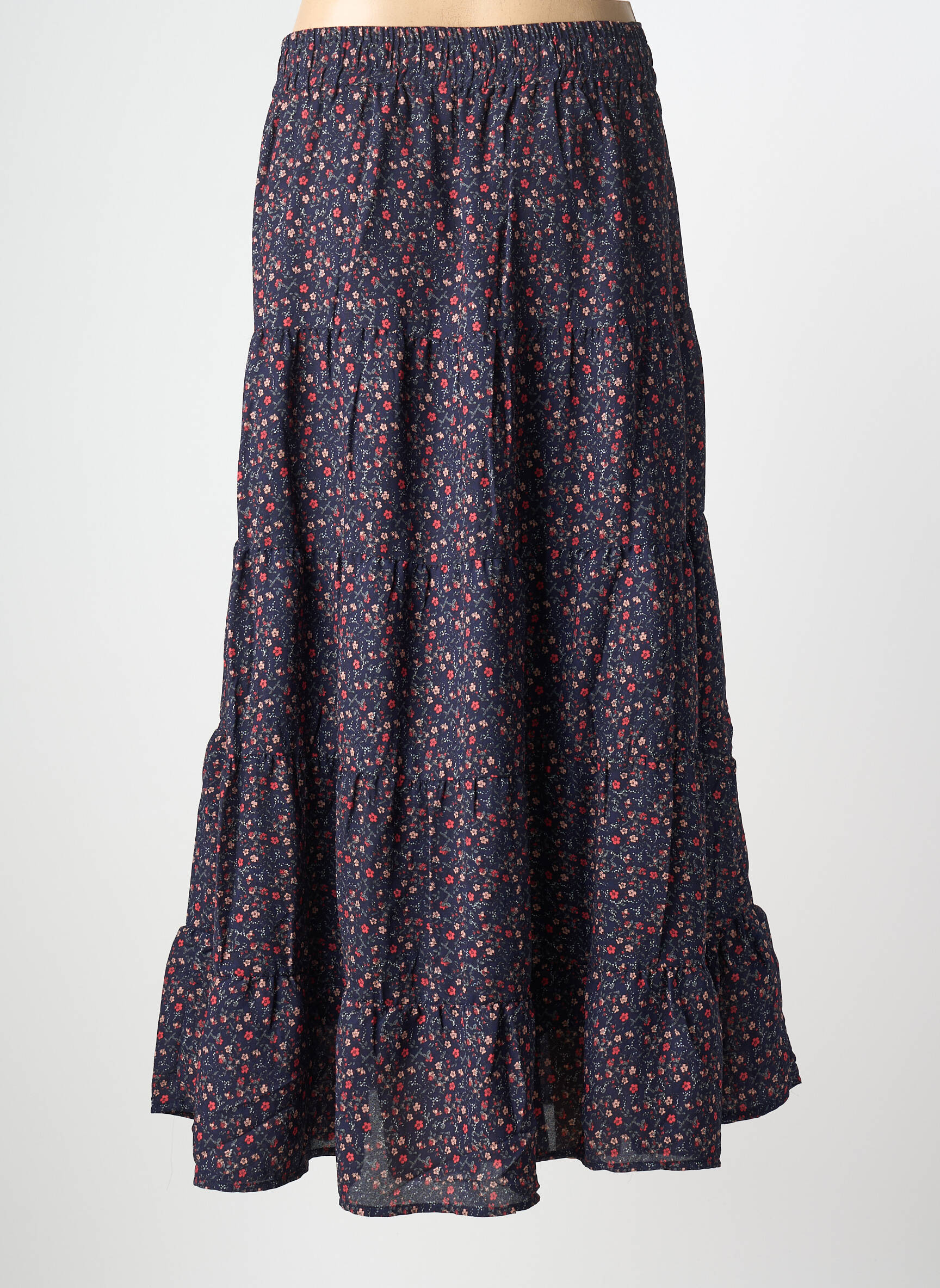 Jupe longue doublure bleu SHEEGO femme