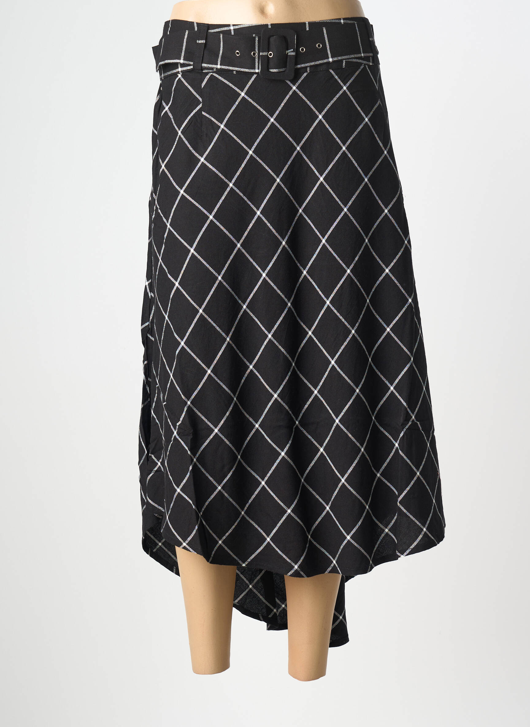 Jupe longue coupe asymétrique noir SHEEGO femme