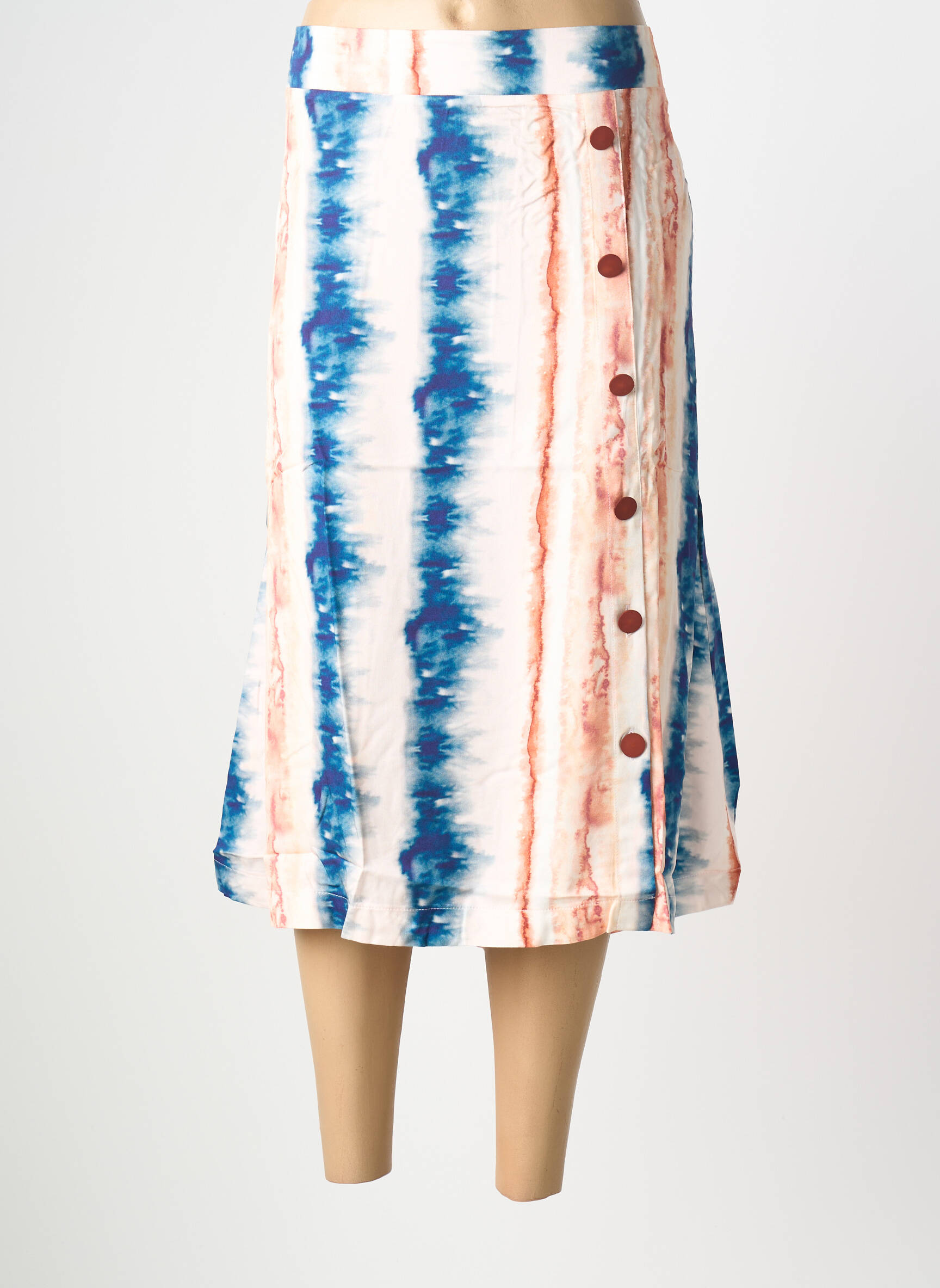 Jupe mi-longue orange SHEEGO femme