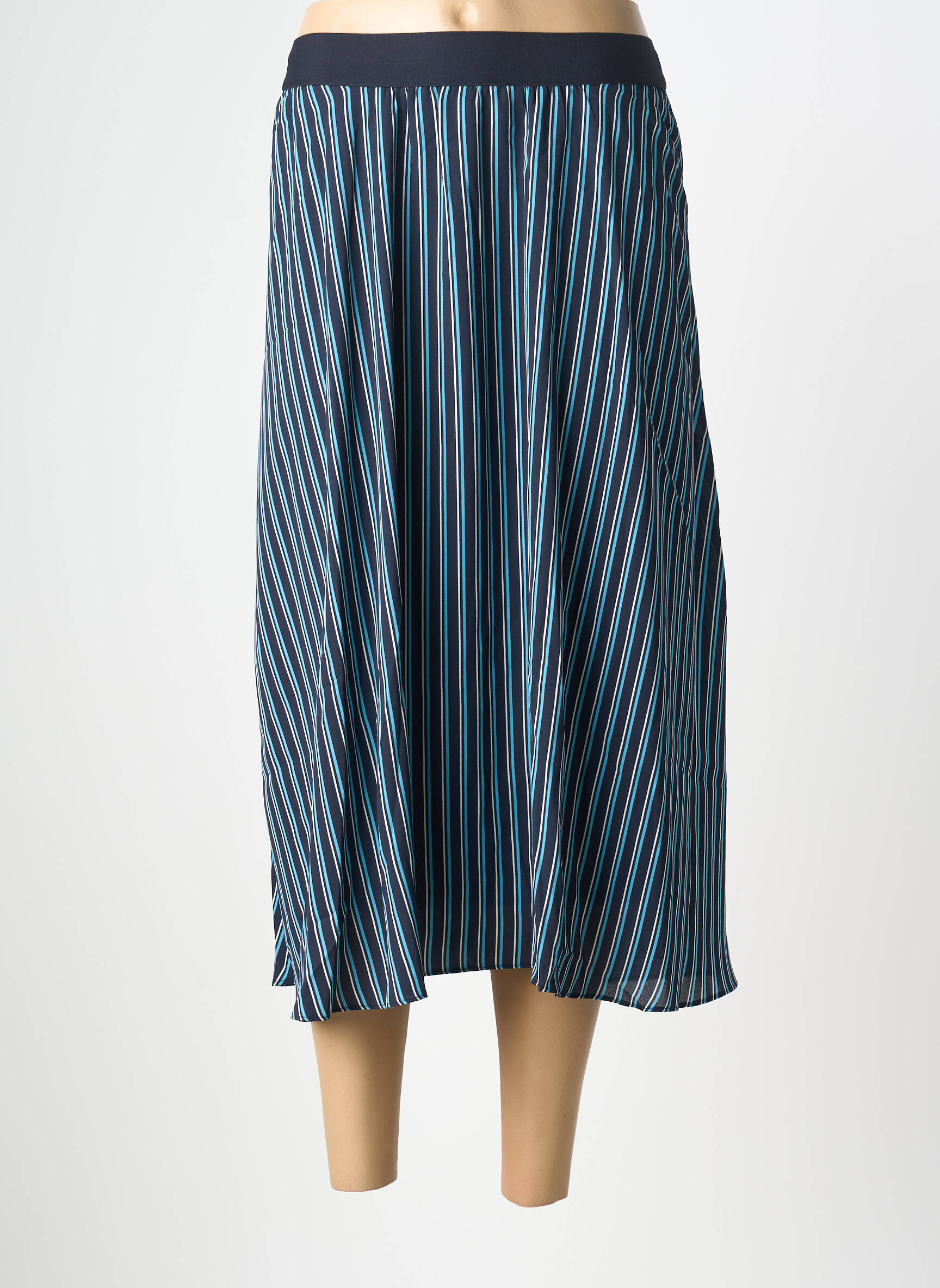 Jupe longue coupe fluide bleu SHEEGO femme