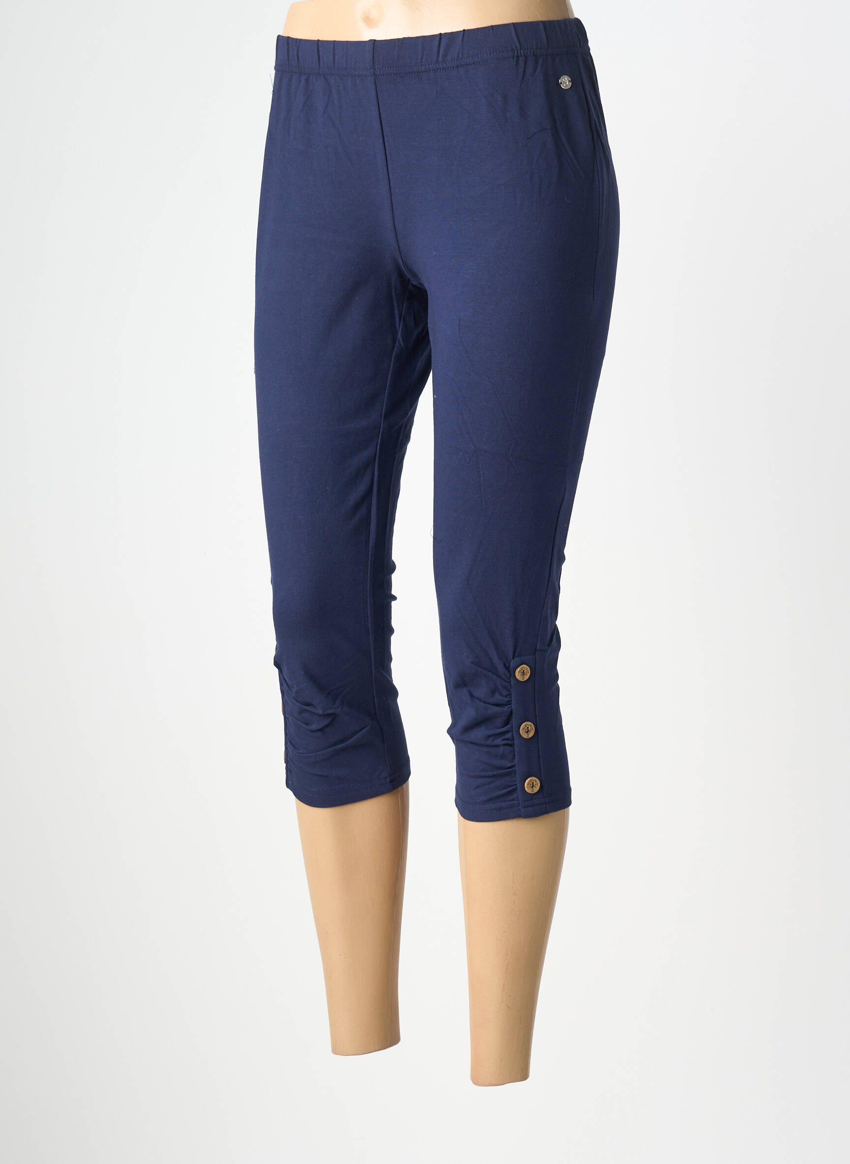 Legging tissage jersey taille normale bleu SHEEGO femme