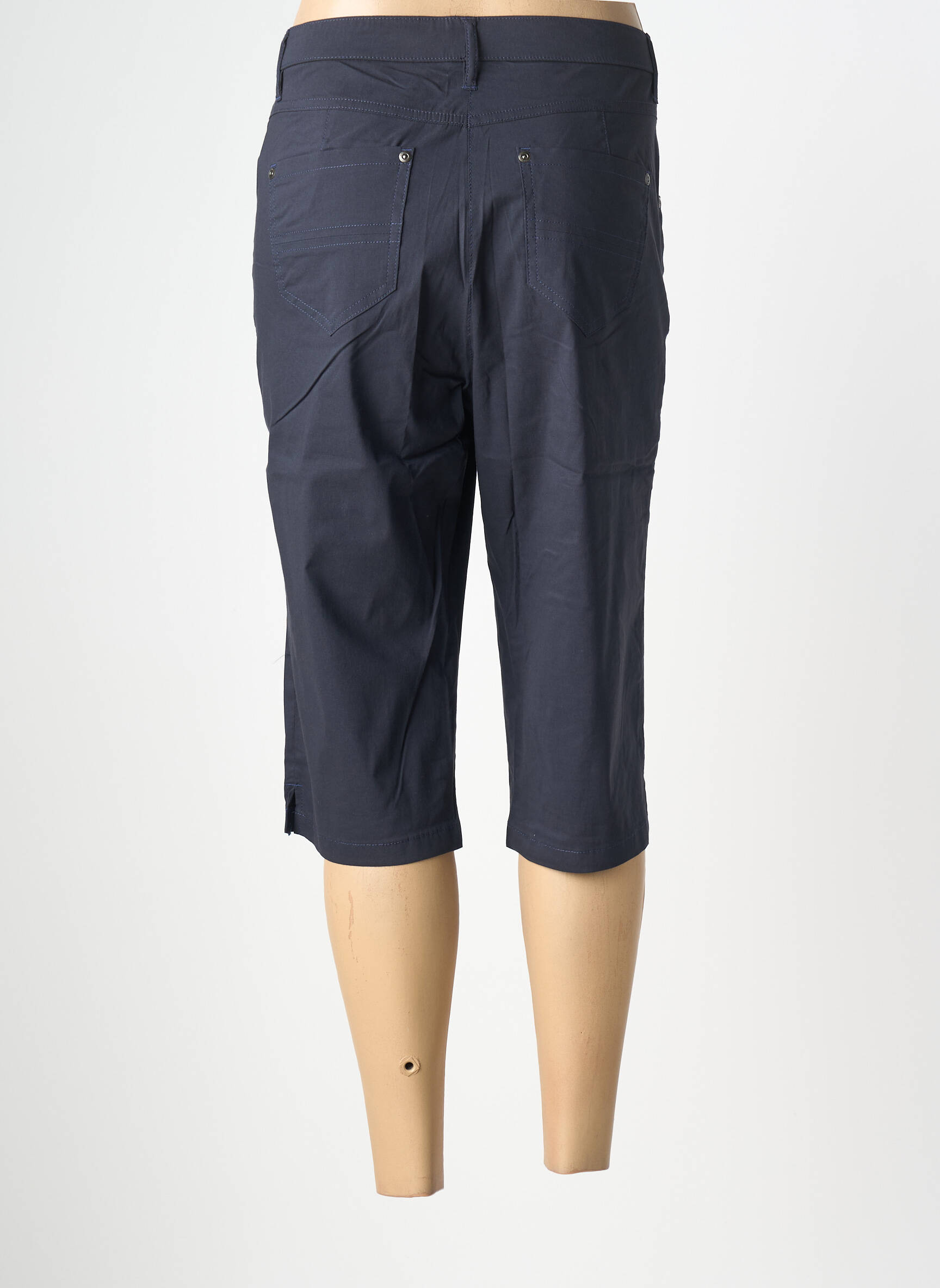 Corsaire tissage popeline taille normale bleu KJBRAND femme