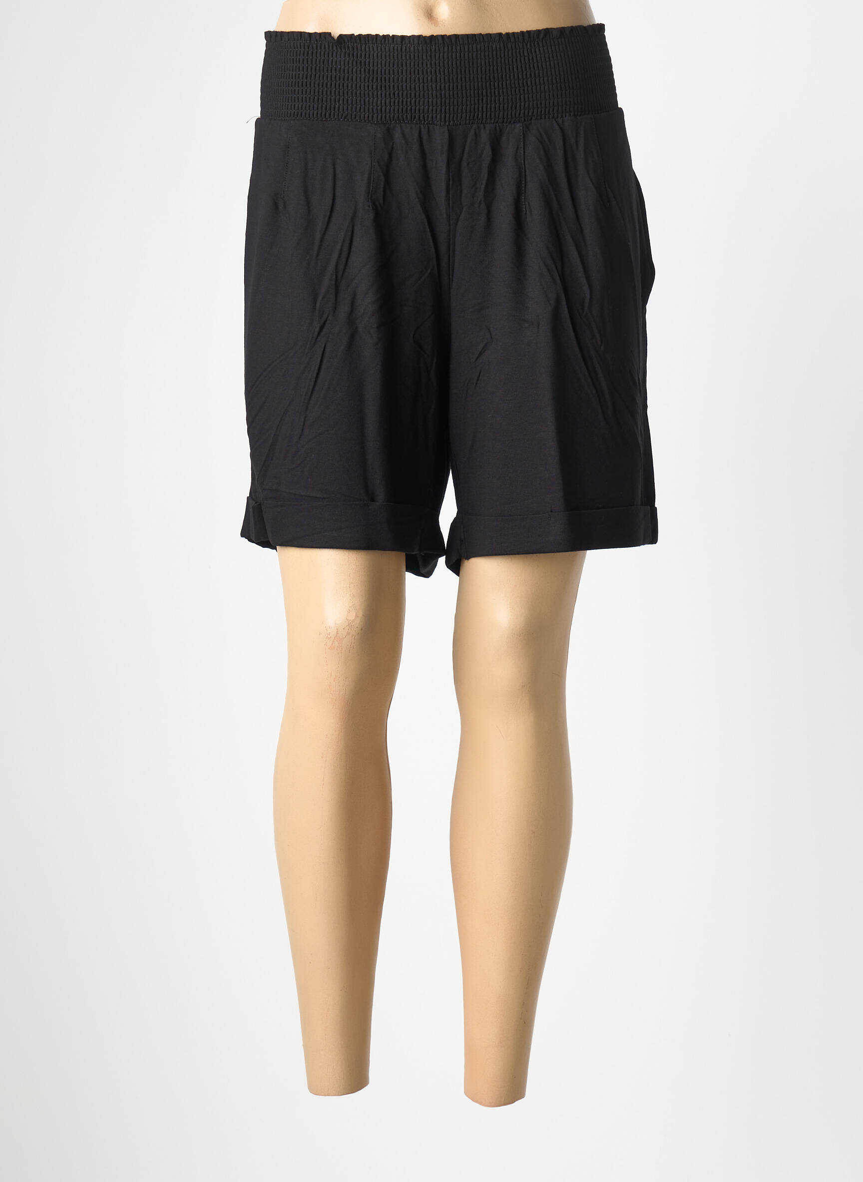Bermuda taille élastique taille normale noir SHEEGO femme