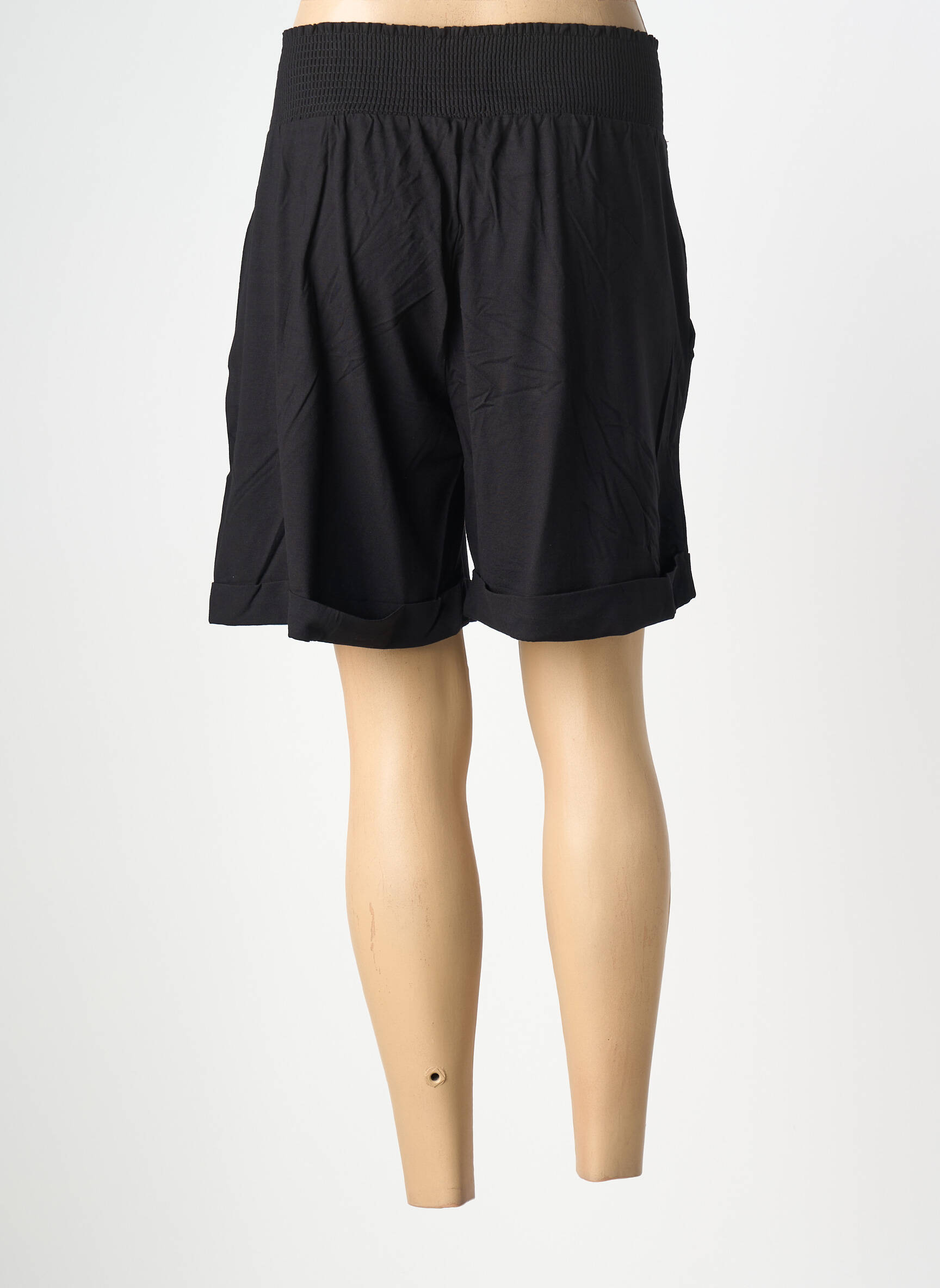 Bermuda taille élastique taille normale noir SHEEGO femme