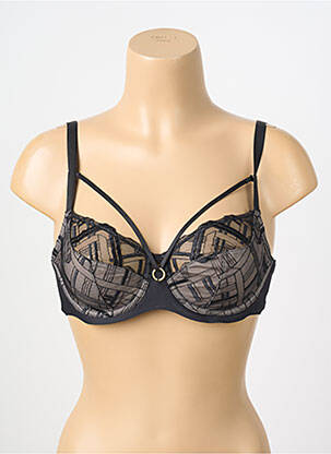 Soutien-gorge broderie haut soutien-gorge emboitant noir CHANTELLE femme