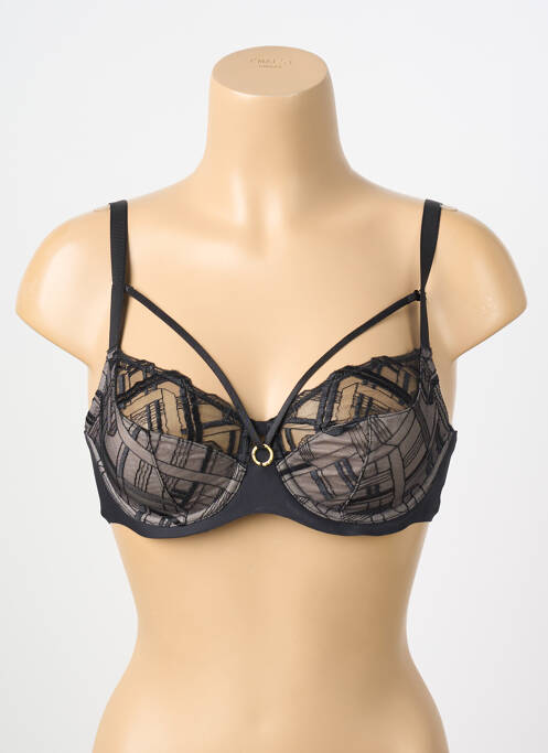 Soutien-gorge broderie haut soutien-gorge emboitant noir CHANTELLE femme