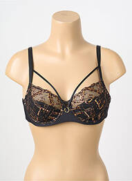 Soutien-gorge broderie haut soutien-gorge emboitant noir CHANTELLE femme