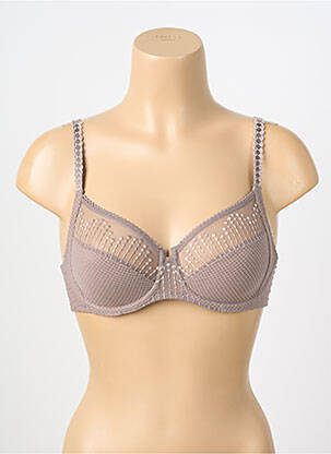 Soutien-gorge effet matière satinée haut soutien-gorge emboitant gris CHANTELLE femme
