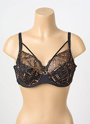 Soutien-gorge broderie haut soutien-gorge emboitant noir CHANTELLE femme