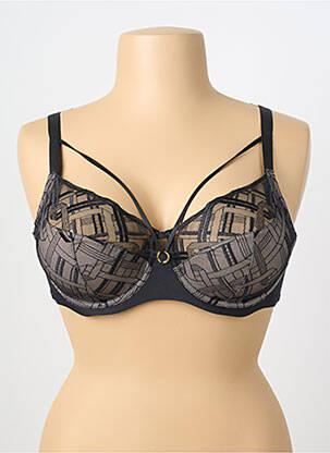 Soutien-gorge broderie haut soutien-gorge emboitant noir CHANTELLE femme