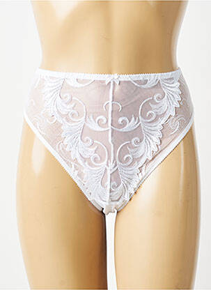 Culotte haute tissage satiné blanc EMPREINTE femme
