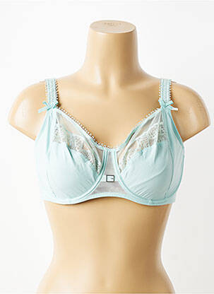 Soutien-gorge effet matière satinée haut soutien-gorge emboitant vert EMPREINTE femme