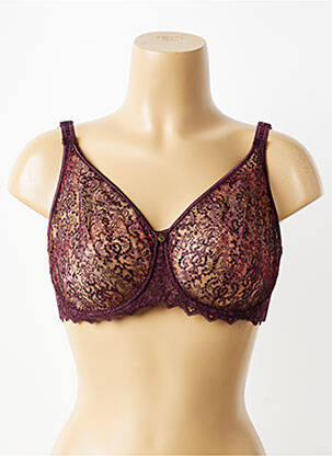 Soutien-gorge effet matière satinée haut soutien-gorge emboitant rouge EMPREINTE femme