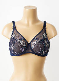 Soutien-gorge légère et transparente haut soutien-gorge emboitant bleu EMPREINTE femme