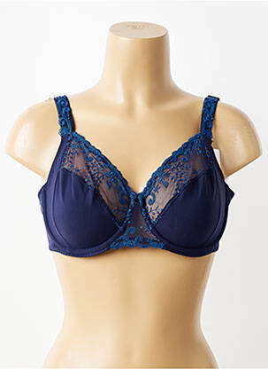Soutien-gorge effet matière satinée haut soutien-gorge emboitant bleu SIMONE PERELE femme