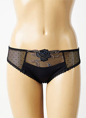 Culotte effet matière satinée noir EMPREINTE femme