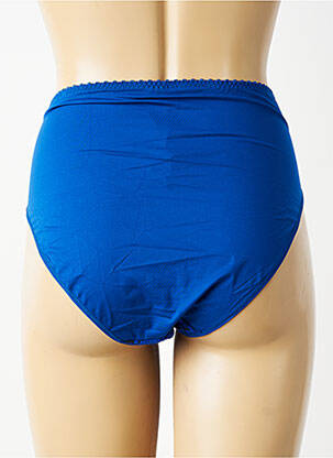 Culotte haute légère et transparente bleu EMPREINTE femme