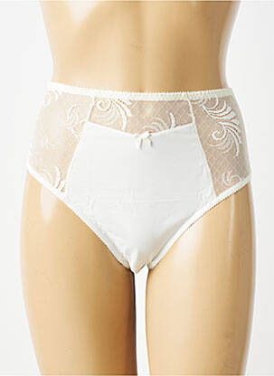Culotte haute tissage satiné beige EMPREINTE femme