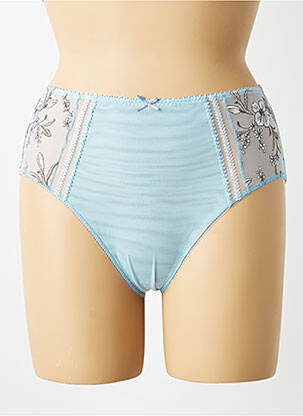 Culotte haute tissage satiné bleu EMPREINTE femme