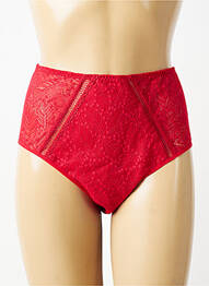 Culotte haute effet matière satinée rouge SIMONE PERELE femme