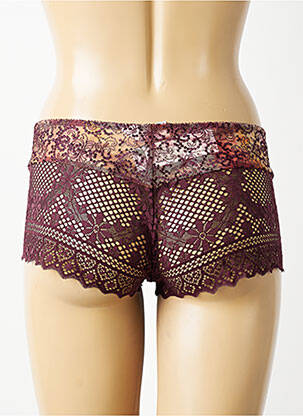 Shorty effet matière satinée rouge EMPREINTE femme