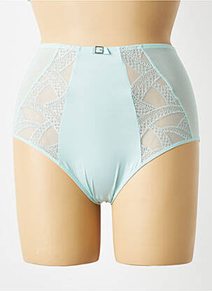 Culotte haute effet matière satinée vert EMPREINTE femme