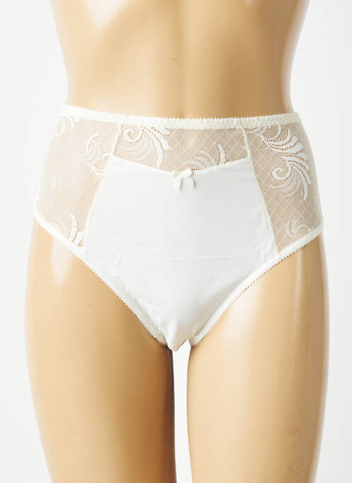 Culotte haute tissage satiné beige EMPREINTE femme