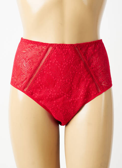 Culotte haute effet matière satinée rouge SIMONE PERELE femme