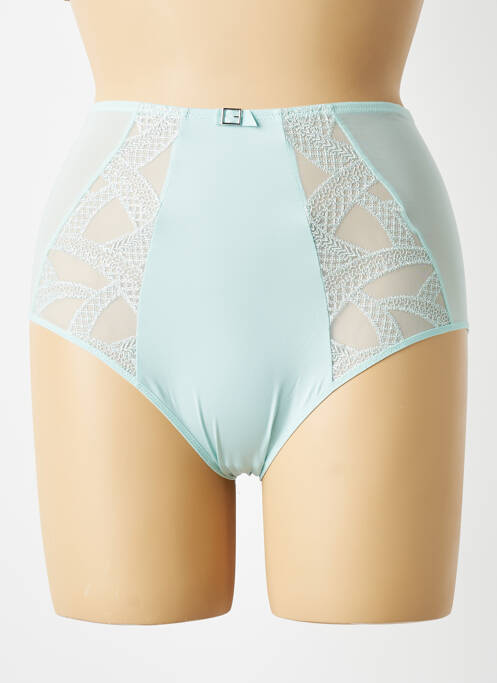Culotte haute effet matière satinée vert EMPREINTE femme