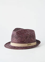 Chapeau forme chapeau paille violet FLECHET homme