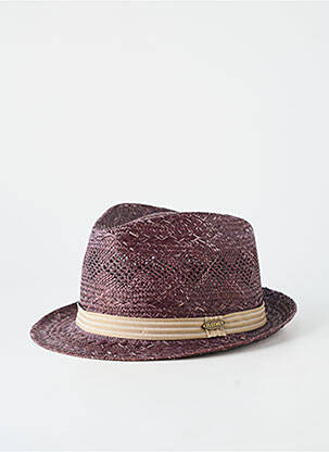 Chapeau forme chapeau paille violet FLECHET homme