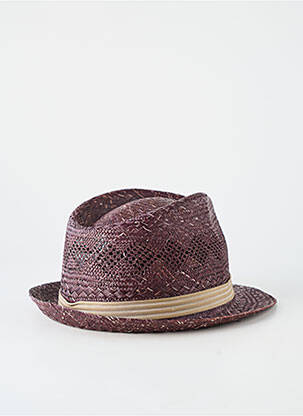 Chapeau forme chapeau paille violet FLECHET homme