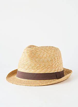 Chapeau forme chapeau paille marron FLECHET homme