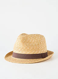 Chapeau forme chapeau paille marron FLECHET homme