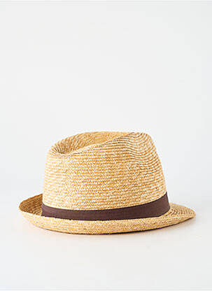 Chapeau forme chapeau paille marron FLECHET homme