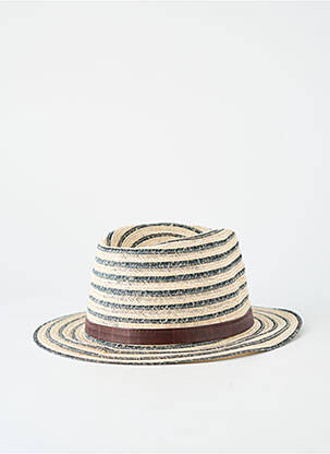 Chapeau imprimé rayures beige FLECHET homme