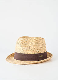 Chapeau forme chapeau paille marron FLECHET homme