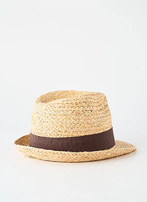 Chapeau forme chapeau paille marron FLECHET homme