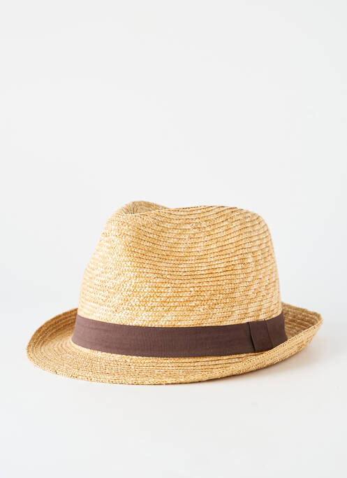 Chapeau forme chapeau paille marron FLECHET homme