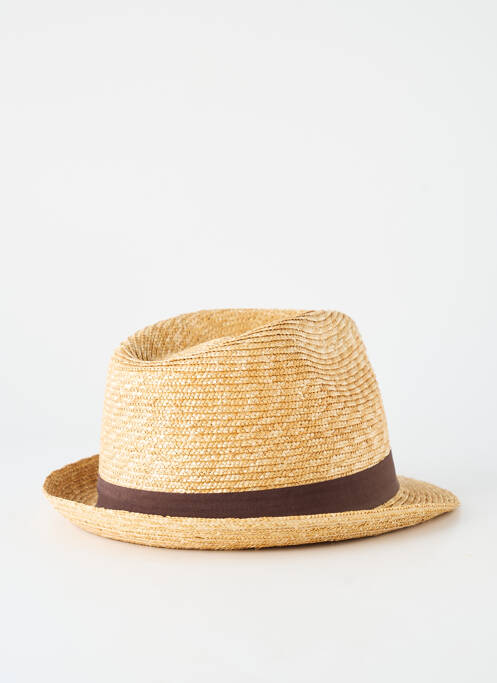 Chapeau forme chapeau paille marron FLECHET homme