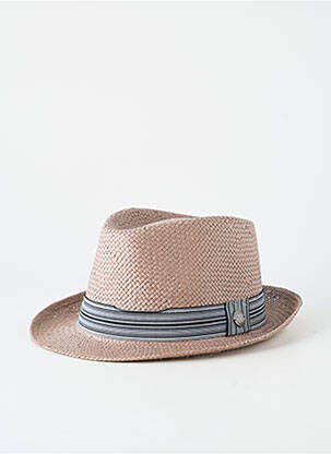 Chapeau imprimé rayures beige FLECHET homme