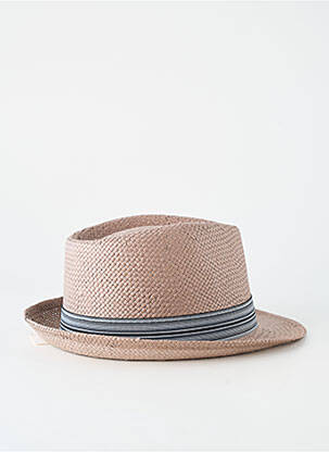 Chapeau imprimé rayures beige FLECHET homme