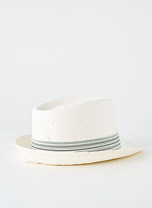 Chapeau imprimé rayures blanc HERMAN homme
