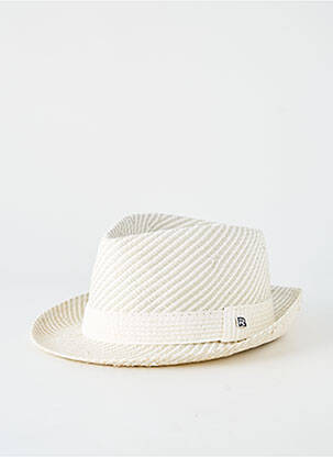 Chapeau forme chapeau paille blanc HERMAN homme