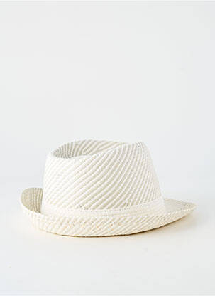 Chapeau forme chapeau paille blanc HERMAN homme