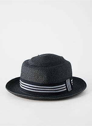 Chapeau imprimé rayures noir HERMAN homme